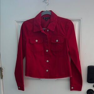 I.N.C Red Denim Jacket